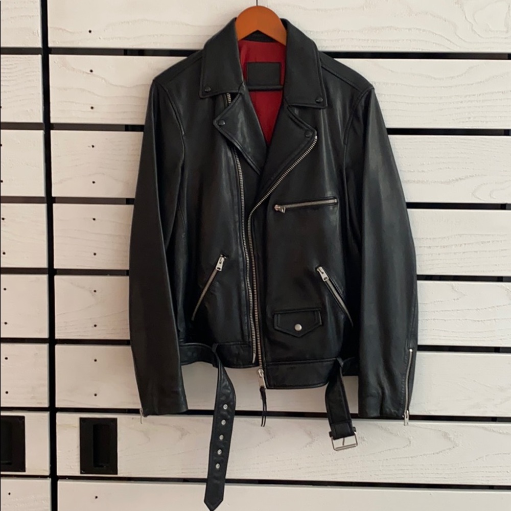All Saints Men Biker leather Jacket